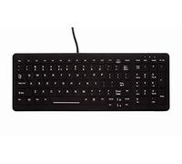 Active Key AK-CB7000F USB QWERTZ Allemand Noir AK-CB7000F, Standard, avec Fil, USB, Clavier à Membrane, QWERTZ, Noir