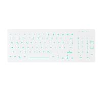 Active Key AK-CB7012F-U1-W - Clavier - entièrement scellé - rétroéclairé - montable sur rack - USB - QWERTZ - Allemand - blanc