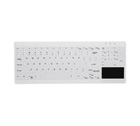CHERRY Hygiene Compact Ultraflat Touchpad Keyboard with NumPad Fully Sealed Watertight USB White (FR)