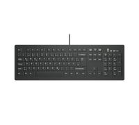 Active Key Clavier USB hygiénique AK-C8100F-U1-B/GE Allemand QWERTZ Windows Noir pour WIS