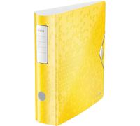 Active Lever Arch File A4,Rounded Spine 82 Mm,Elastic Fit,Polyfoam,Light Polyfoam,Wow,Yellow,11060016