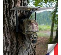 Active Media Concept Caméra vidéosurveillance pilotable Solaire WiFi Ultra HD 2K Alerte détection Humaine AI Suivi Mouvement sirène Vision Nocturne microSD 128Go Camouflage