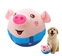 Active Moving Pet Plush Toy,Interactive Dog Toys,Talking Moving Dog Toy,Washable Pig Sound Bouncing Dog Toy,Jumping Bunny Plush Toy,Dog Squeaky Ball Dancing Dog Ball Bouncing Toy for Dog Cat Pets