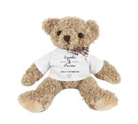 Activé Ourson personnalisé Amour - Jour de Rencontre - Ours en Peluche Tout Doux 24 cm, Peluche Personnalisable avec Un Message - Cadeau de Saint-Valentin, Cadeau Souvenir…