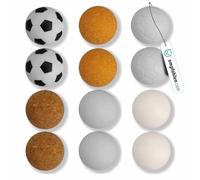 Active Peak Lot de 12 Balles de Baby-Foot, Accessoires de Remplacement pour Tables de Baby Foot, 35 & 36 mm en Plastique et Liège, Idéal pour Entraînement, Tournoi, Compétition et Jeu à Domicile