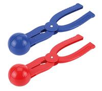 Active Peak Lot de 2 Pinces à Boules de Neige Moule à Boule de Neige 7 cm Snowball Maker Robuste Jeu d’Hiver pour Enfants Presse à Boules de Neige sans Mains Froides (Lot de 2 (Rouge et Bleu))