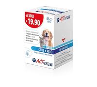 Active Pet Cute et Pelo, Aliment complémentaire de soutien à la fonction dermique en cas de dermatose et de perte excessive de poils, pour chiens et chats - 1 lot de 60 perles