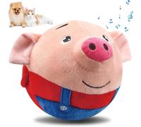 Active Plush Pet Toy,Non-Toxic,Bite and Bite Resistant (Red Pig)