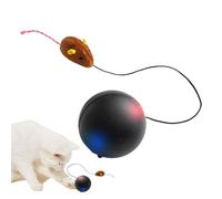 Active Track Globe - Balle de jeu pour chat en mouvement, rouleau automatique de 12,7 cm avec rotation, orbe de morsure en silicone avec flexibilité, gadget de sport félin, jouets de loisirs pour la m