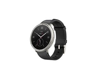Active2 NFC round Black leather+red strap
