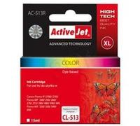 ActiveJet AC-513R Premium Version - 15 ml - couleur (cyan, magenta, jaune) - compatible - cartouche d'encre (alternative pour : Canon CL-513) - pour Canon PIXMA MP230, MP252, MP258, MP272, MP280, MP28