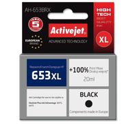 Activejet AH-653BRX Encre pour imprimantes HP; Remplacement HP 653XL 3YM75AE; Premium; 720 pages; noir