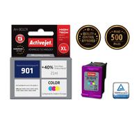 ActiveJet AH-C56 Premium version - 21 ml - haute capacité - couleur (cyan, magenta, jaune) - compatible - remanufacturé - cartouche d'encre (alternative pour : HP 901) - pour HP Officejet 4500, 4500 G
