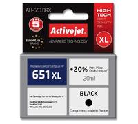 Activejet Encre AH-651BRX (remplacement HP 651 C2P10AE ; Premium ; 20 ml ; noir)
