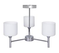 Activejet Plafonnier Classique À Suspension Mira Chrome Triple 3xe27 Pour Salon