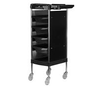 Activeshop Gabbiano FX11-B Chariot de coiffure à roulettes Noir