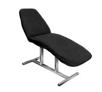 Activeshop Housse de protection en tissu éponge extensible pour chaise longue de massage Noir 60 x 190 cm