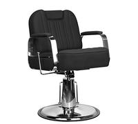 Activeshp Rufo Fauteuil de coiffeur ou barbier pivotant à 360°, Hauteur réglable, Avec pompes hydrauliques, Noir