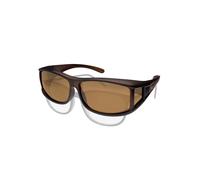 ActiveSol Lunettes de soleil classiques polarisées pour homme avec fenêtre latérale, marron mat, Überzieh-Sonnenbrille