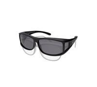 ActiveSol Lunettes de soleil classiques polarisées pour homme avec fenêtre latérale, noir mat, Überzieh-Sonnenbrille