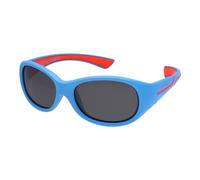 ActiveSol Lunettes de soleil sportives pour enfants | Fille et Garçon | Protection 100% UV 400 | polarisées | indestructibles en caoutchouc souple | 5-10 ans | seulement 22 grammes [Bleu/Rouge]