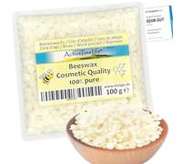 ActiveTimeLife® Cire d'abeille Blanche 100 g | Naturelle | idéale pour les Cosmétiques Bougies Crèmes Pommades Savons Toiles cirés - Sachet de recharge
