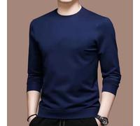 Activewear T-shirt à manches longues pour homme, coupe ajustée, parfait pour un usage quotidien (L, bleu marine)