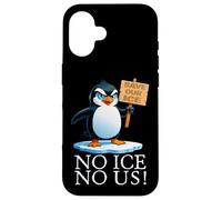 Activiste drôle du réchauffement climatique pingouin Coque pour iPhone 16