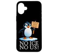 Activiste drôle du réchauffement climatique pingouin Coque pour iPhone 16 Plus
