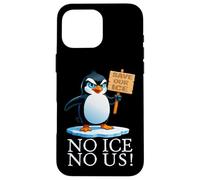 Activiste drôle du réchauffement climatique pingouin Coque pour iPhone 16 Pro Max