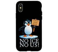 Activiste drôle du réchauffement climatique pingouin Coque pour iPhone X/XS
