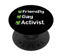 Activiste Gay Amical LGBTQ pour l'égalité des Droits des homosexuels PopSockets PopGrip Adhésif