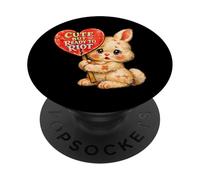 Activiste rétro Bunny Heart, Mignonne mais prête à Faire des émeutes PopSockets PopGrip Adhésif