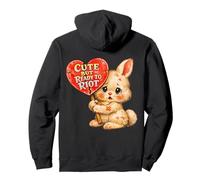 Activiste rétro Bunny Heart, Mignonne mais prête à Faire des émeutes Sweat à Capuche