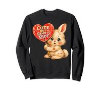 Activiste rétro Bunny Heart, Mignonne mais prête à Faire des émeutes Sweatshirt