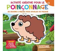 Activité Créative pour le Poinçonnage. Animaux: 35 Dessins Percer pour Aiguilles de Piquage pour Réaliser des Œuvres Incroyables | Contient: Dessins à ... à Colorier et à Découper | À Partir de 3 Ans