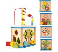 Activité Cube d'Éveil Motricité Découvertes Jouet de Bébé , Jeu d'éveil premier âge,Enfant Éducatif Cadeaux d'anniversaire Noël