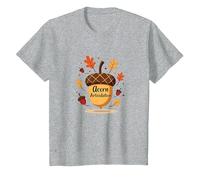 Activité d'articulation de Gland d'orthophonie d'automne T-Shirt, Enfant, Gris Chiné, 8 Ans