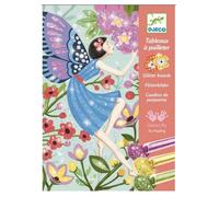 Activité de peinture à paillettes - DJECO - Tableaux à pailleter - 4 cartes - 6 pipettes - 7 ans minimum