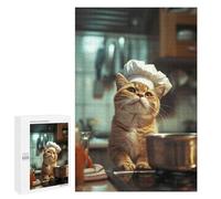 Activité Décorative - Cute Chef Cat, Puzzle Décoratif, 1000 PCS, pour Un Loisir Créatif en Intérieur