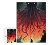 Activité Décorative : Monster Rising The Giant Squid Awakening, 500 PCS, Puzzle-Image en Bois, pour Se Détendre À La Maison sans Écran
