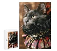 Activité Décorative - Royal Cat in Costume, Jeu D’Assemblage en Bois, 1000 PCS, pour Un Loisir Créatif en Intérieur