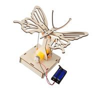 Activité d'ingénierie manuelle papillon avec assemblage en bois | Modèle de démonstration motorisé, projet de leçon scientifique, affichage d'apprentissage de bureau