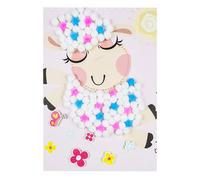 Activité Enfant Tableau En Pompons Mouton 15x21 Cm
