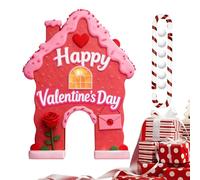 Activité intérieure portable pour la Saint-Valentin - Jeu de golf pour la Saint-Valentin, petit parcours de golf avec balles et clubs | pour femmes hommes vacances fête de famille golfeurs à domicile,