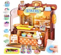 Activité Manuelle Enfant, 3 en 1 Book Nook, Fabrique à Squishy avec Liquide | Maquette en bois maison miniature a construire, Cadeau Jouet Fille Enfant 6 7 8 9 10 11 12 ans