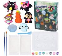 Activite Manuelle Halloween Enfant, Figurine à Peindre, Kits de Moulage Bricolage, Jouet Halloween Enfant, Kit de Halloween à Colorier pour Enfants avec Moule, Activites Manuelles pour Garçons Filles