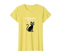 Activité Purranormal : Chat Effrayant Halloween T-Shirt, Femme, Citron, L