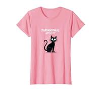 Activité Purranormal : Chat Effrayant Halloween T-Shirt, Femme, Rose, S