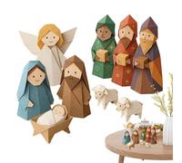 Activités Manuelles sur la Crèche pour les - Décorations de Fête de Crèche Artisanales - Artisanat en Papier de Noël pour l'École du Dimanche | Pour Débutants Hommes Femmes Garçons Filles Adolescents